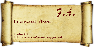 Frenczel Ákos névjegykártya