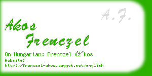 akos frenczel business card